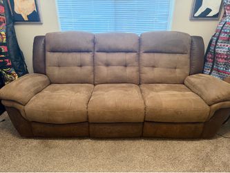 Sofa Dual Recliner- Metal Frame - Suede - $400 OBO! - $400