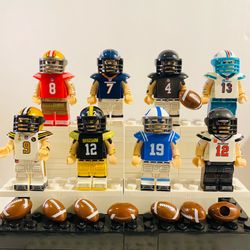 NFL Football Minifigures Favre Elway Brady | New Custom LEGO Compatible Toys