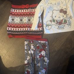 Snoopy Hello Kitty Christmas Bundle 3t
