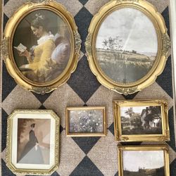 Set Of 6 Vintage-style Ornate Picture Frames 
