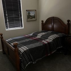 Queen Size Bedroom Set With Cabinet Table