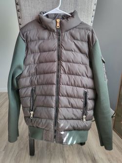 Montcler Men's Jacket Cardigan Tricot Dark Green Size S