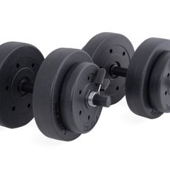 Vinyl adjustable Gym Set 35.lbs With Bar Handles  🎄 