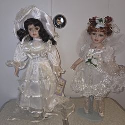 Vintage Porcelain Dolls (2) – Bridal / Victorian Style – Cathay Collection