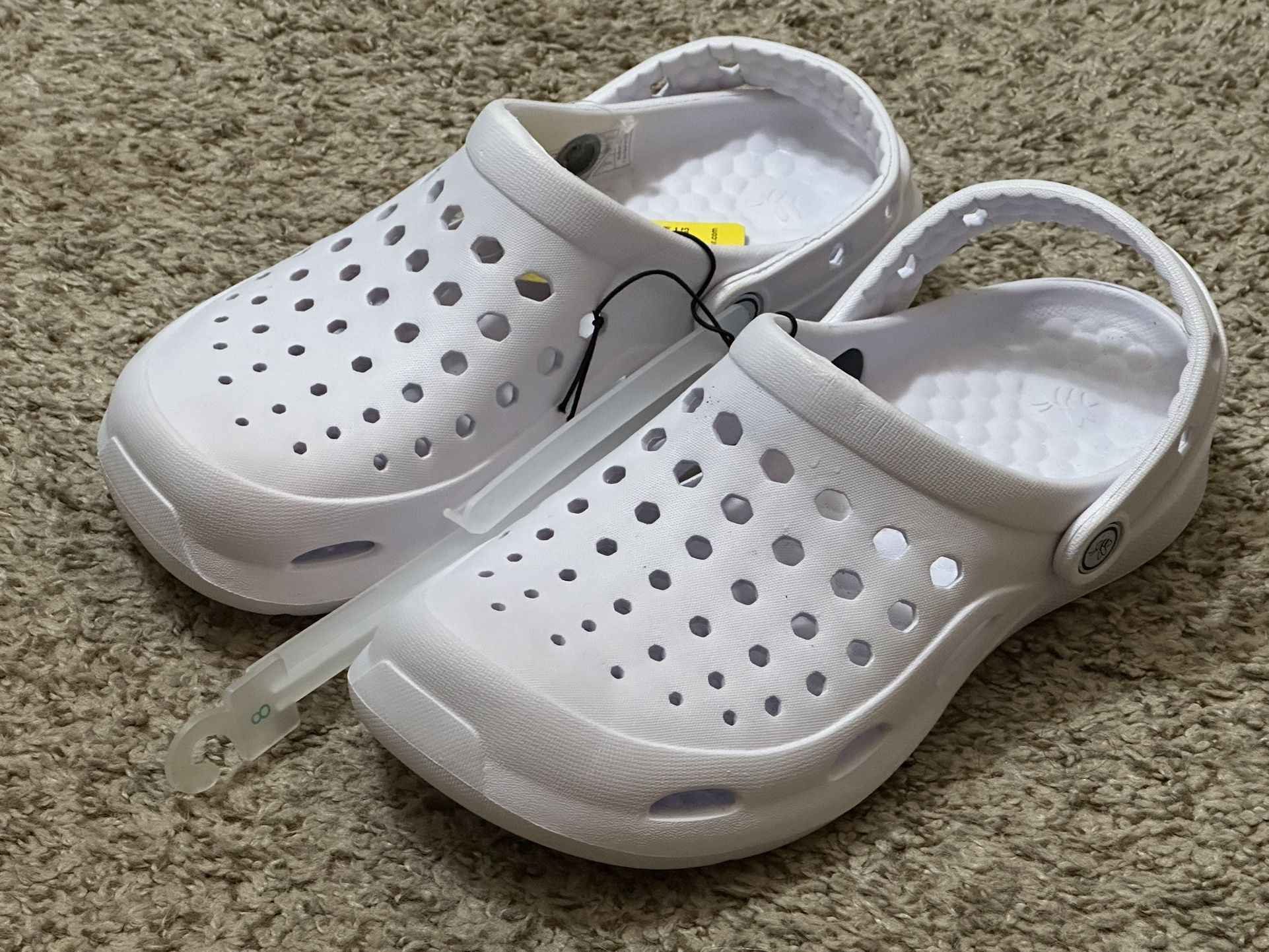 Joybees Slip On White Active Clogs Shoes Sandals Womens size 8 New