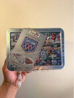 Vintage 1990 Super Bowl 25 Commemorative Tin Assorted Chocolates