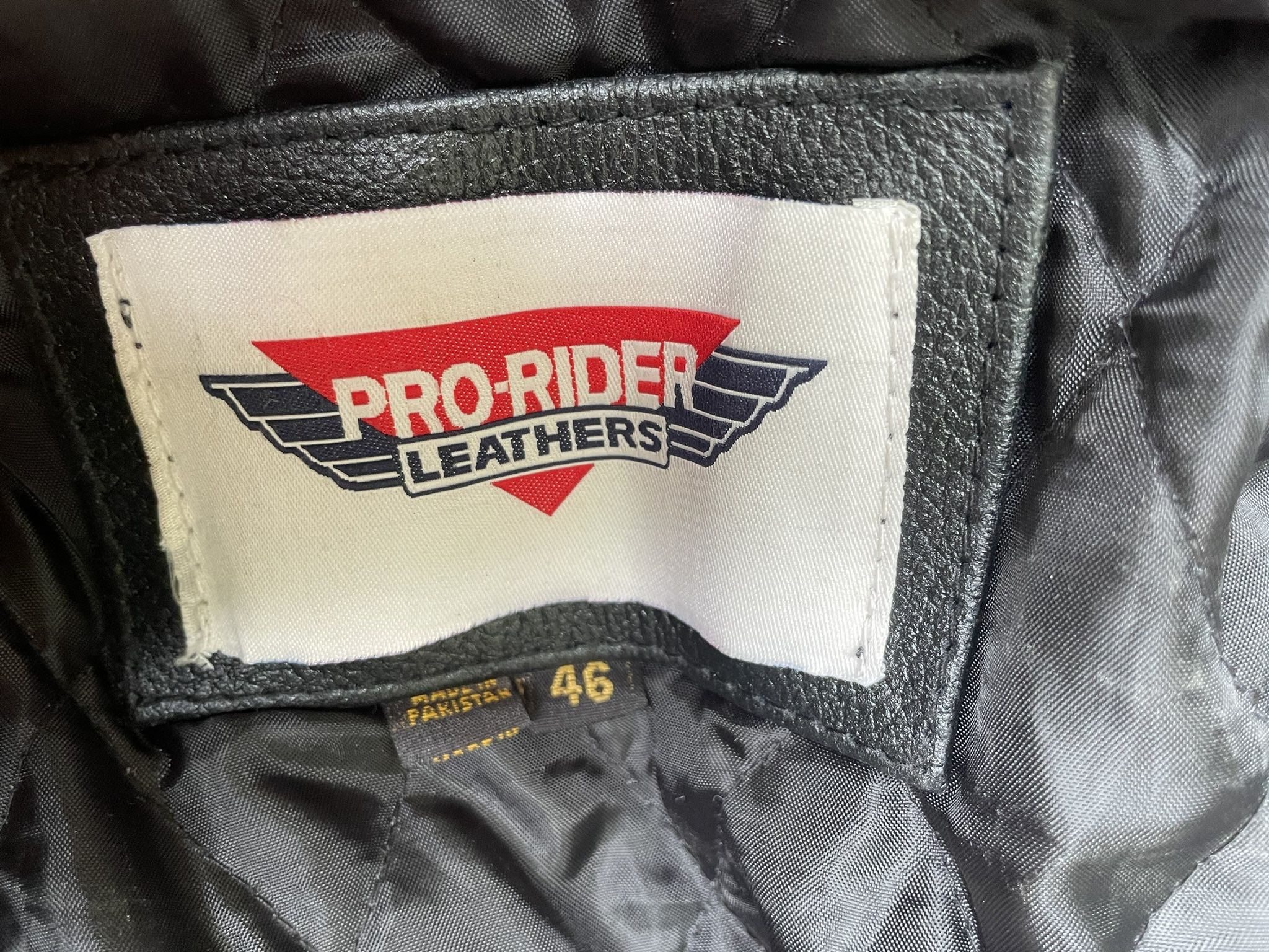 Black Pro-Rider Leathers Leather Jacket