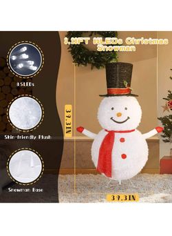 4 ft. Light-Up Snowman Collapsible Outdoor Christmas Decoration