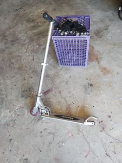 Vintage Razor Scooter, Palm Gloves