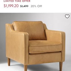 2 West Elm Leather Chairs
