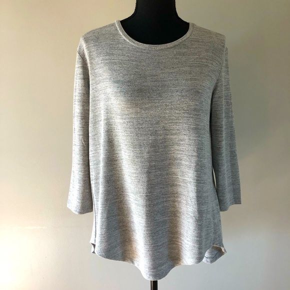 Womens RD Style Gray Open back Long sleeve Top size M