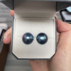 14.8mm Mabe sea pearl stud earring