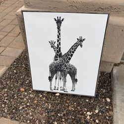 Giraffe Canvas Hanging Wall Art Picture