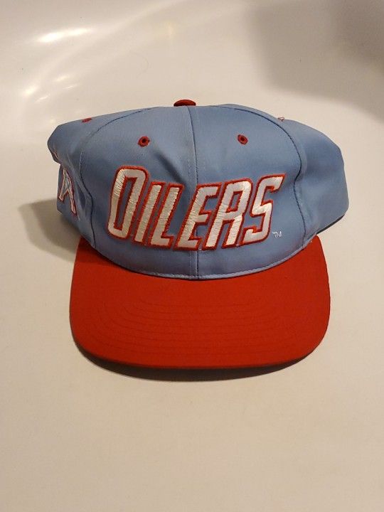 HOUSTON OILERS Vintage Snap Back Cap Hat Embroidered Team NFL.