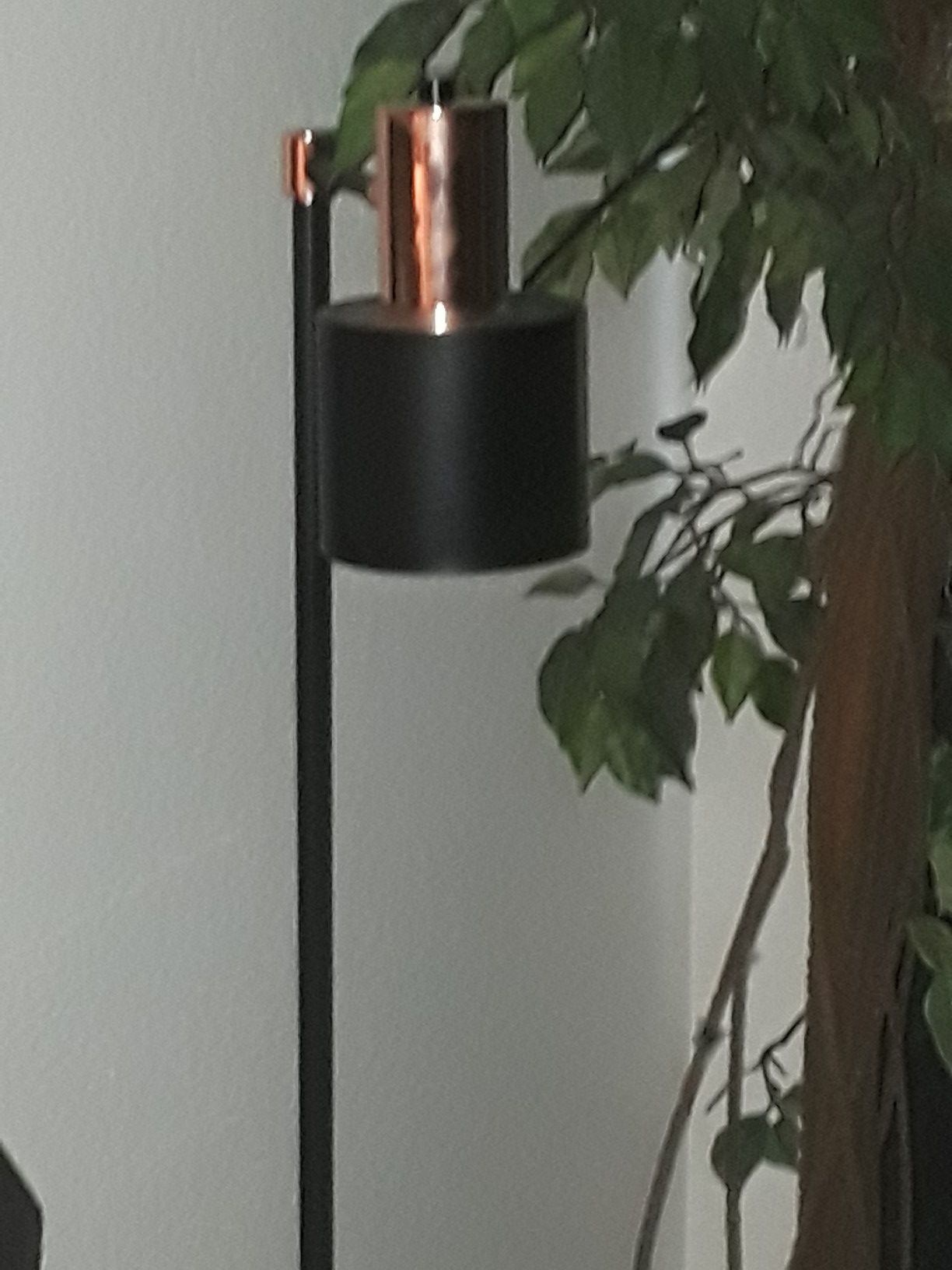 Copper and Black floor lamp - $10