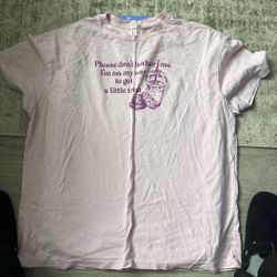 Pink Graphic Tee "Little Treat" Slogan Shirt