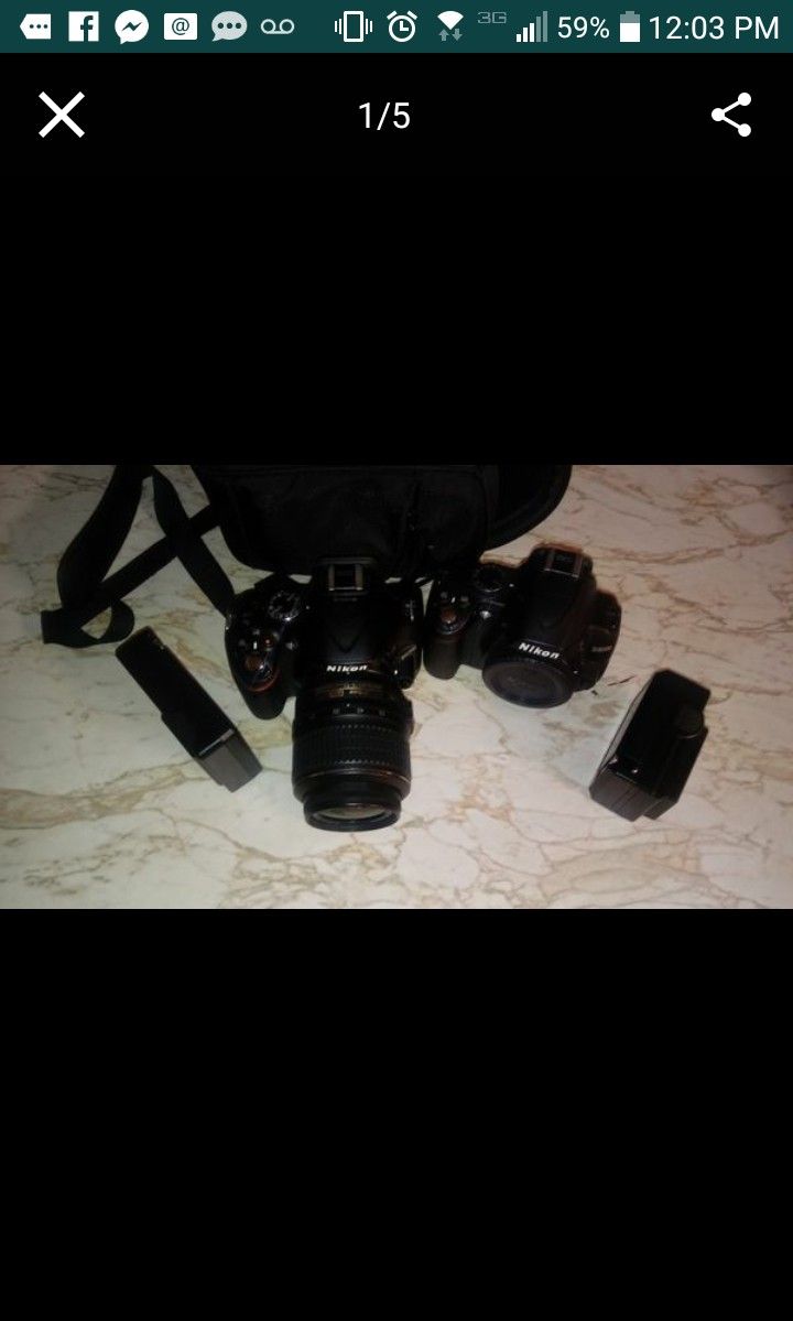 NIKON DSLR D5200 AND D3000 BOTH FOR 350