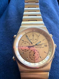 Seiko vintage chronograph watch #Seiko 7T32-6A50 Quartz Chronograph Alarm likely from the late 1980s to early 1990s.