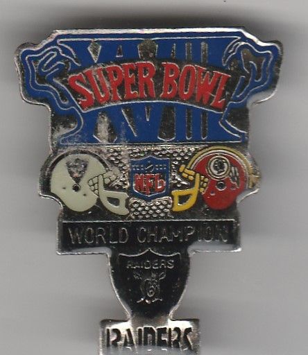 Los Angeles Raiders Super Bowl 18 Pin