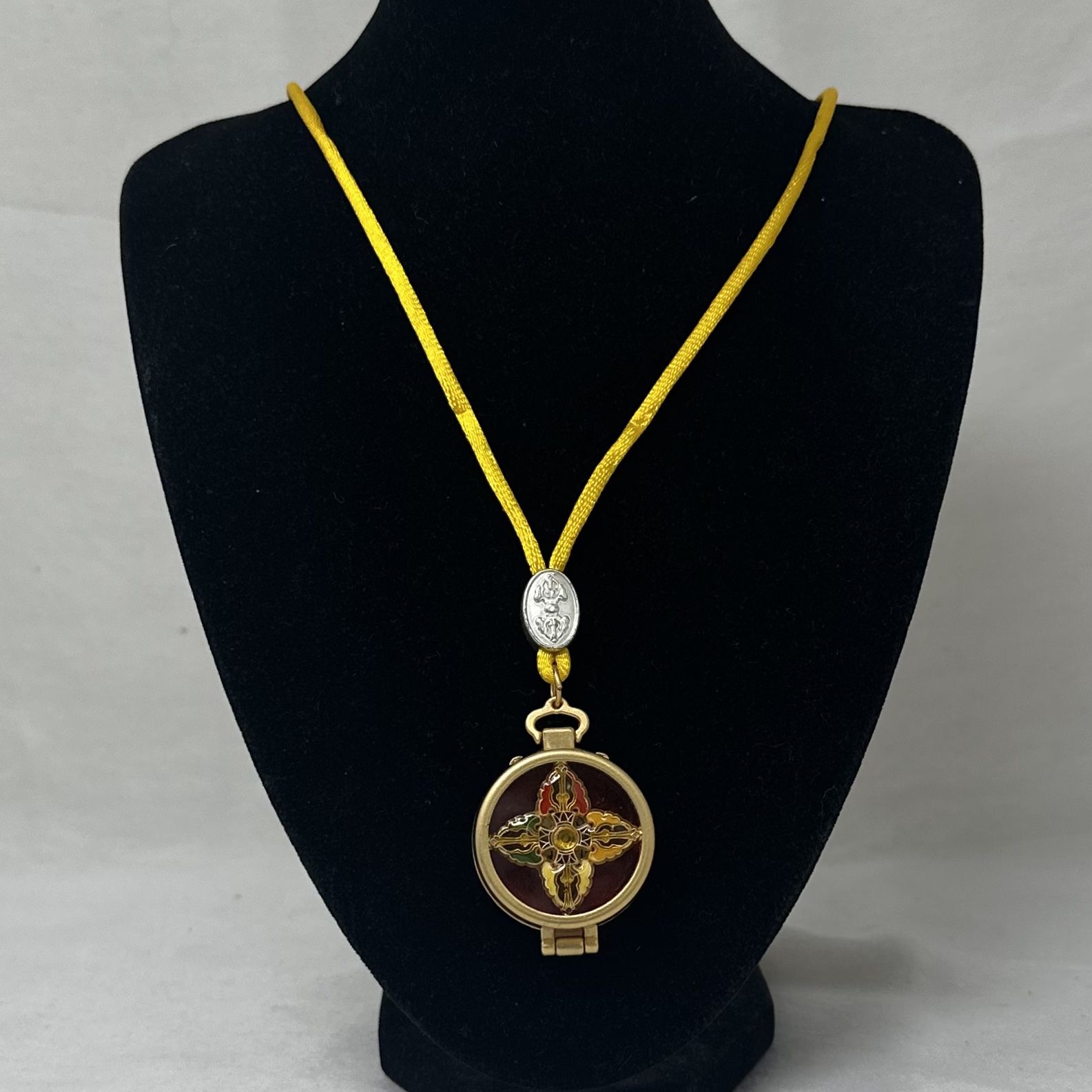 Om Mani Locket pendant 1.2in