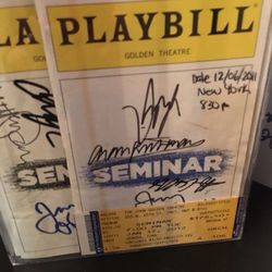 Sign play book from Broadway way play Seminar