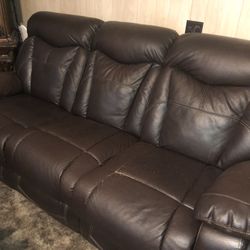 Brown Riclining Couch Nice