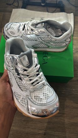 Silver bottega Vanetta orbital sneakers size 43