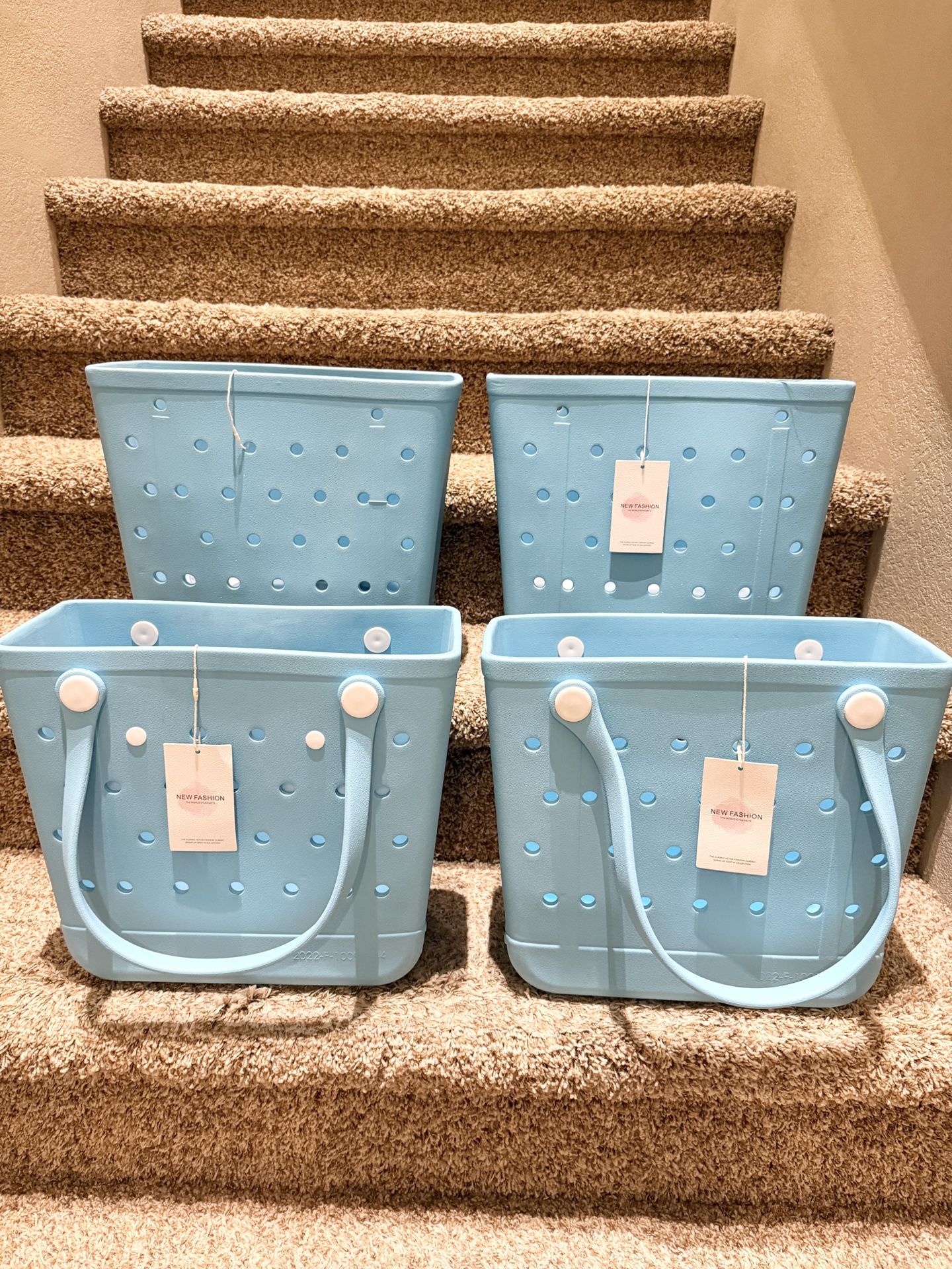 💲9.99🏖️MEDIUM BEACH BAG Aqua Blue(14.5*6*12.8 inches)