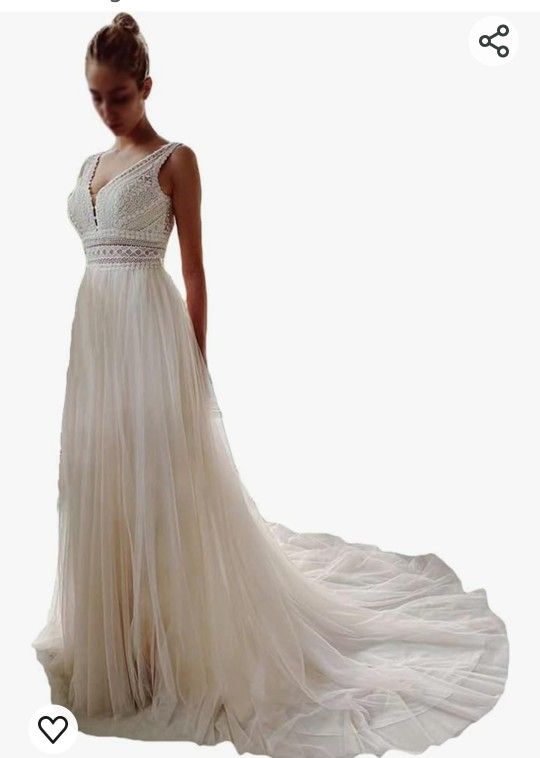 Wedding Dress White And. Nude