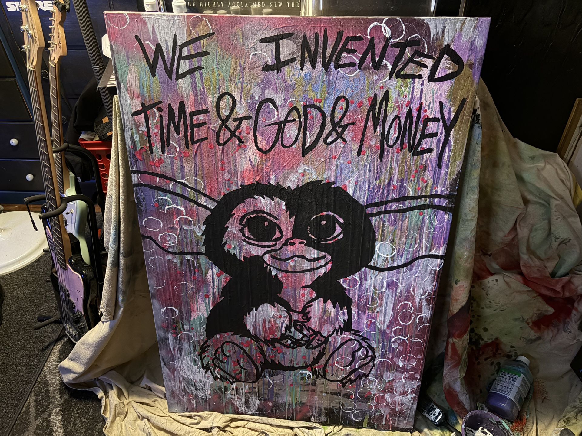 Original Gizmo Gremlins Painting 31x46