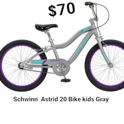 New Schwinn Astrid 20" Bike Kids Gray 