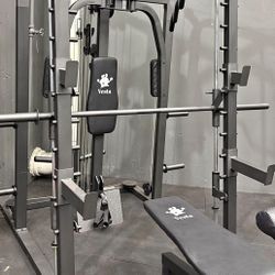 SM-2001 Multifunctional Smith Machine w FID Bench - Can add-on plates!