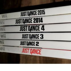 6 Nintendo Wii Games Just Dance
 1, 2
, 3
,4
,2014
,2015 All Excellent Condition 