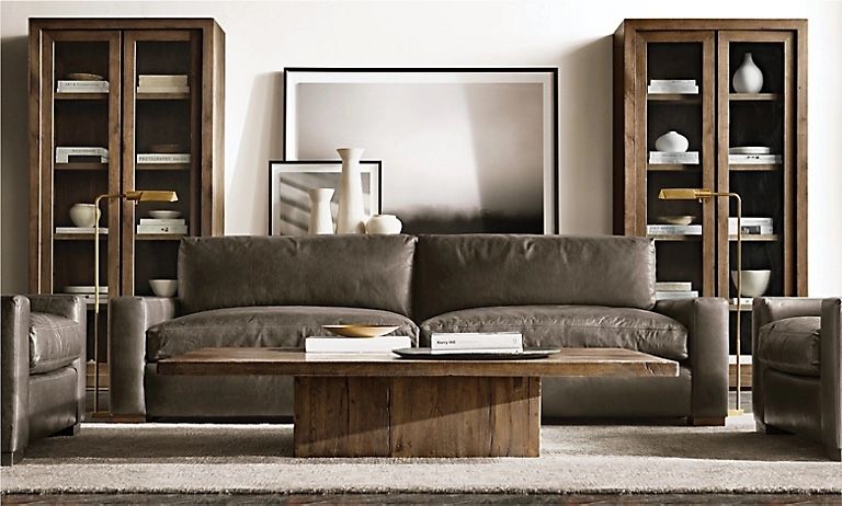 Restoration Hardware Reclaimed Oak Plinth Coffee Table
