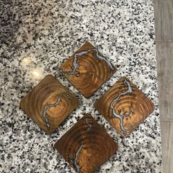 Wood and Resin Coasters