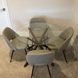 Glass Circle Table With Chairs
