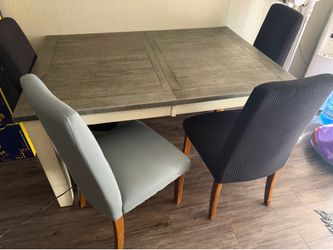 Grey table w/ 4 chairs included