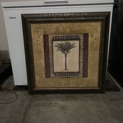   ⸻  🌴 Framed Palm Tree Wall Art – Large Decorative Piece