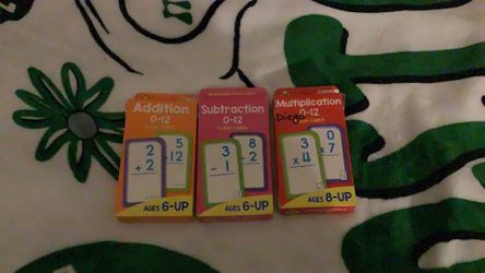 Multiplication,addition, and subtraction flash cards