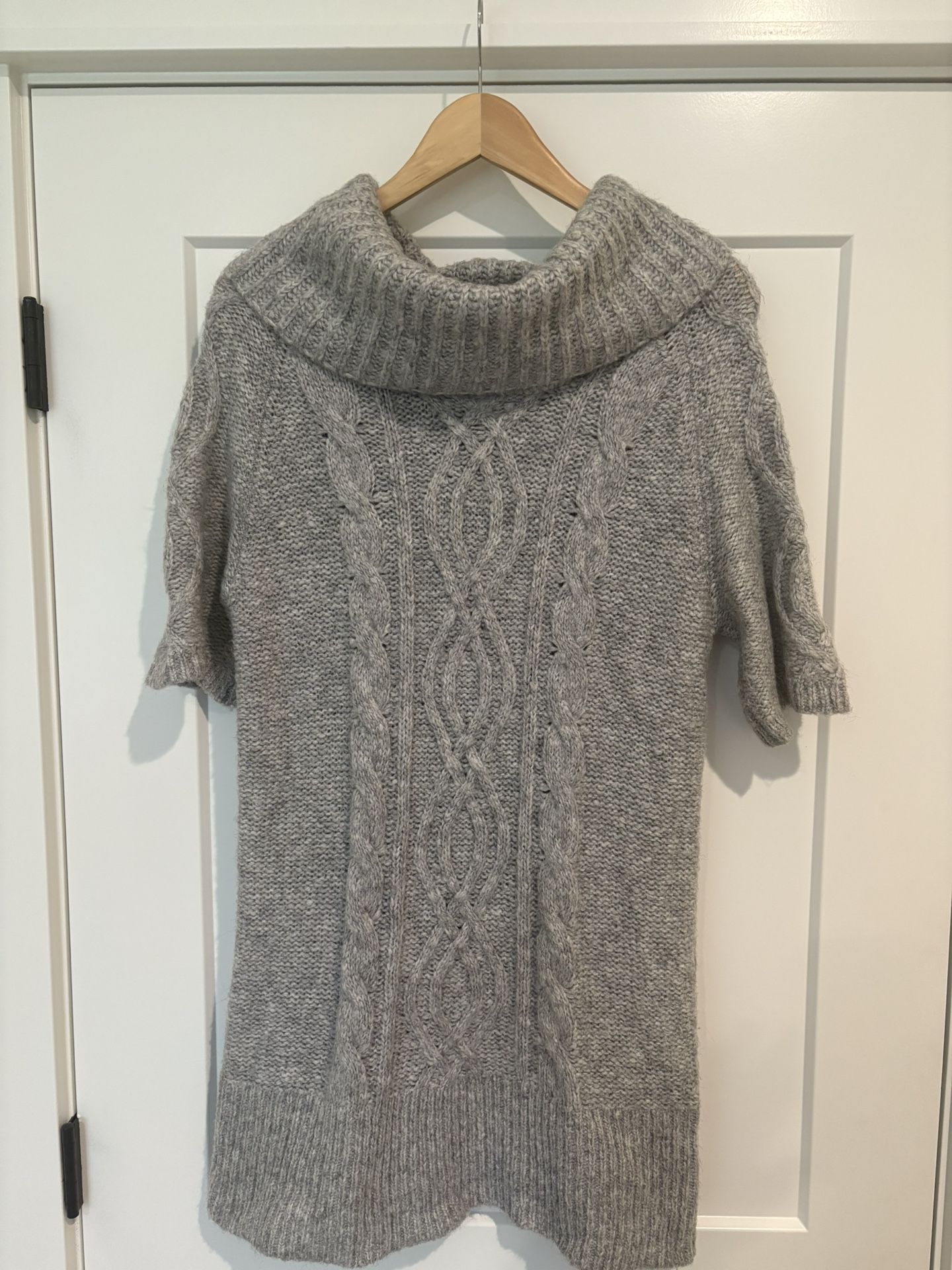 Old Navy Cable Knit Cowl Neck Sweater Dress – Gray, Size Large