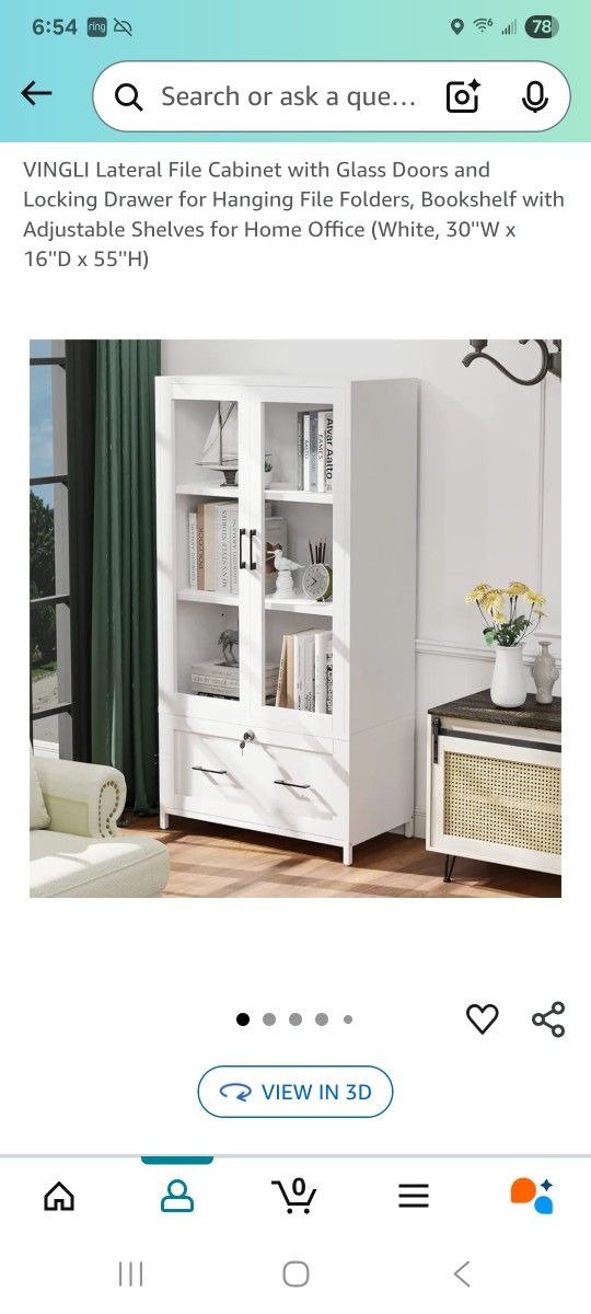 File Cabinet With Glass Doors - Pending 