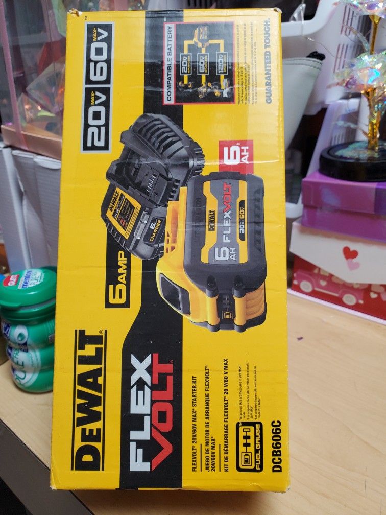 Brand New Dewalt 20v/60v Flexvolt 6.0ah Battery & Charger $155