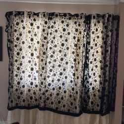 Set Of 2 Extra Wide Curtain Panels, Great For Halloween Or Any Theater Project, 2 Panels For $15
