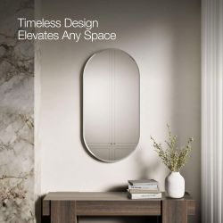 KOHLER
Essential 20. in. W x 40 in. H Framed Oval Wall Mount Vanity Mirror in Polished Chrome