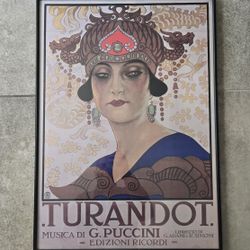 Turandot 1926 Musica di Puccini Opera Vintage Entertainment Framed Print