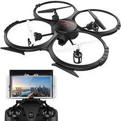 Dbpower version U818A drone, Wi-Fi, first person view, 720p HD camera, headless mode, quadcopter, with 2 batteries, long flight time, great for beginn