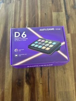 AmpliGame Fifine D6 Stream Controller with 15 Macro Customizable Keys Streaming