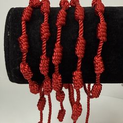 Pulcera Roja De 7 Nudos 