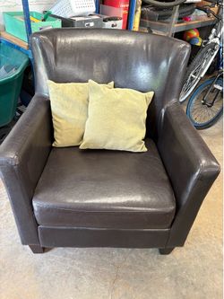 Black Faux Leather Chair