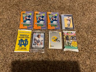 Sealed vintage football card pack lot